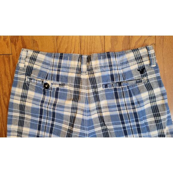 American Eagle Outfitters Shorts Men Size 32 Plaid Multi-Color Blue Plaid - Picture 4 of 14